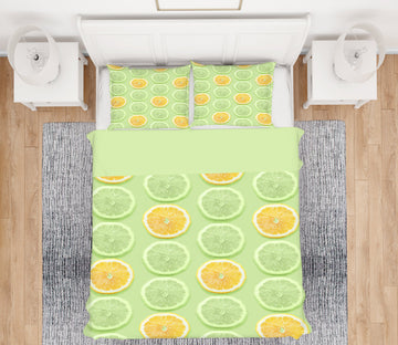 3D Lemon Slices 59123 Bed Pillowcases Quilt