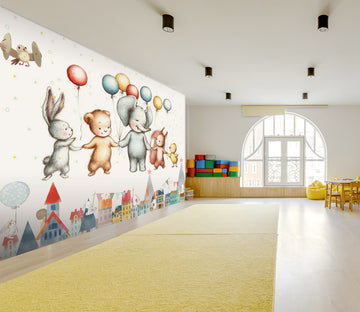 3D Cartoon Elephant 268 Wall Murals