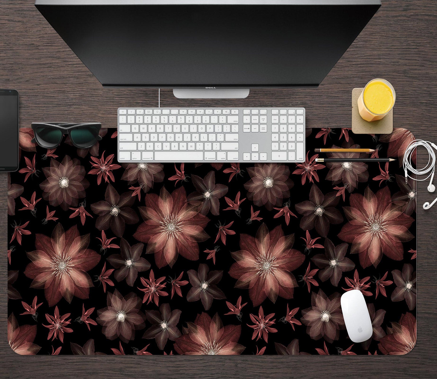 3D Flower Petal Pattern 12472 Assaf Frank Desk Mat