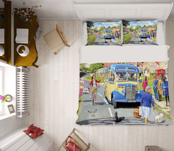 3D The Village Bus Stop 2072 Trevor Mitchell bedding Bed Pillowcases Quilt Quiet Covers AJ Creativity Home 
