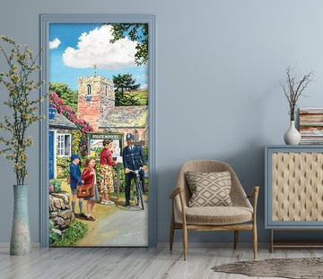 3D People Houses 103165 Trevor Mitchell Door Mural
