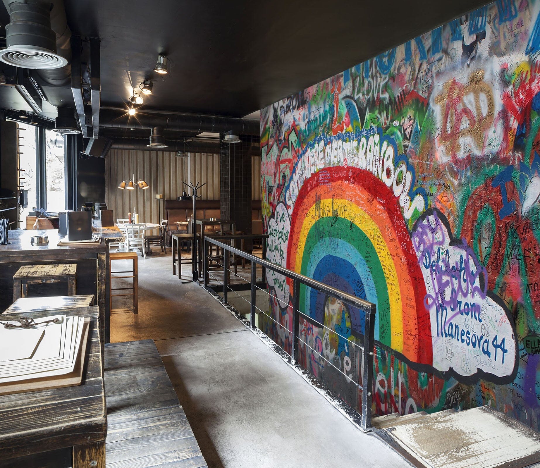 3D Rainbow Wall 325 Wall Murals Wallpaper AJ Wallpaper 2 