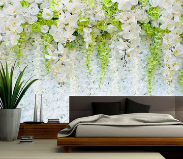 3D Flowers And Leaves 2099 Wall Murals