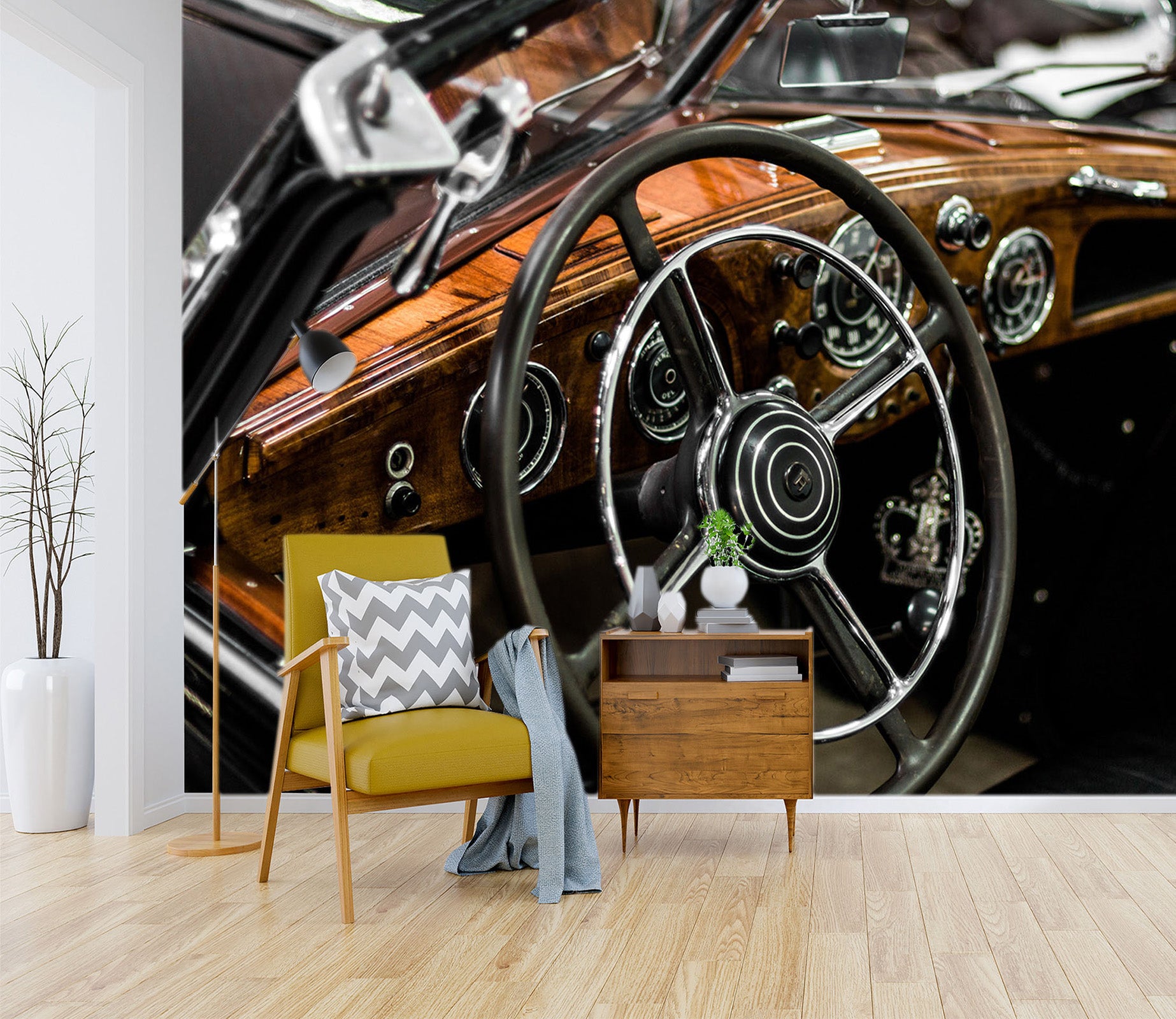 3D Classic Car Vintage 232 Vehicle Wall Murals