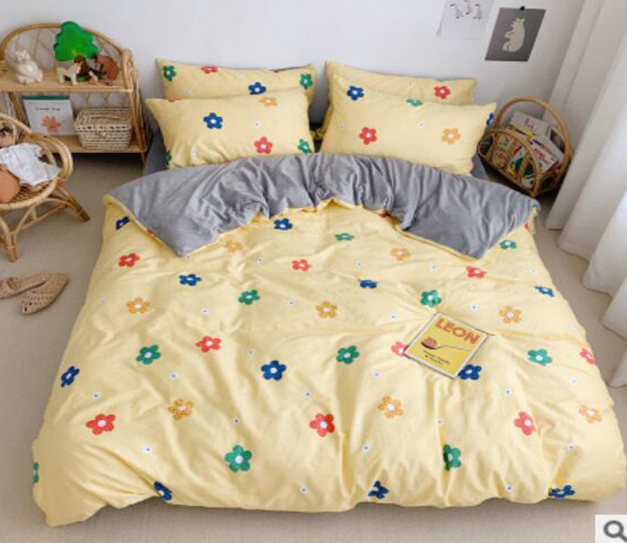 3D Colored Flowers 18054 Bed Pillowcases Quilt