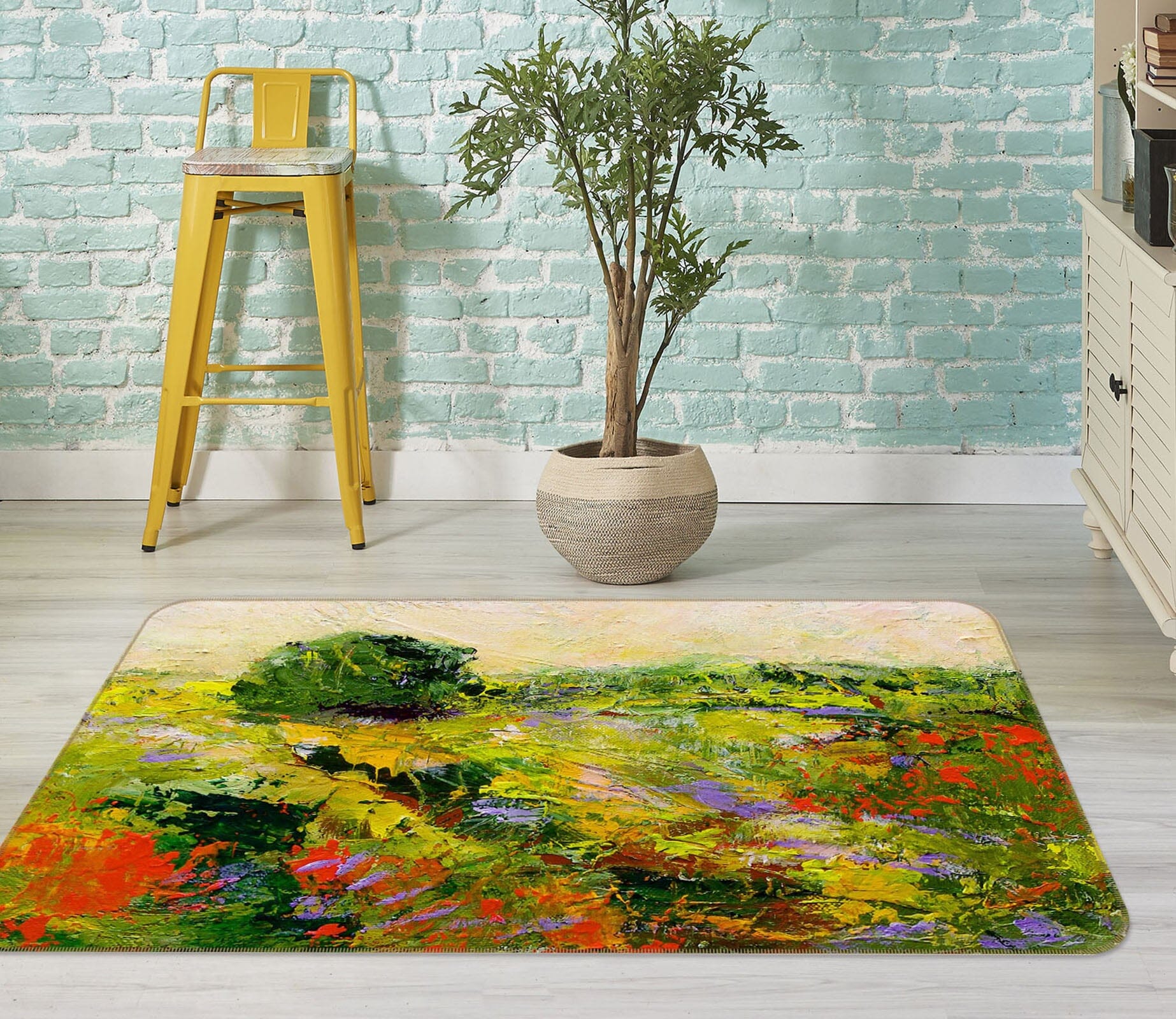3D Oil Painting Prairie 1089 Allan P. Friedlander Rug Non Slip Rug Mat Mat AJ Creativity Home 