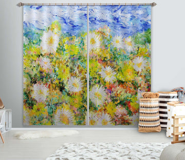 3D Little Chrysanthemum 265 Allan P. Friedlander Curtain Curtains Drapes Curtains AJ Creativity Home 