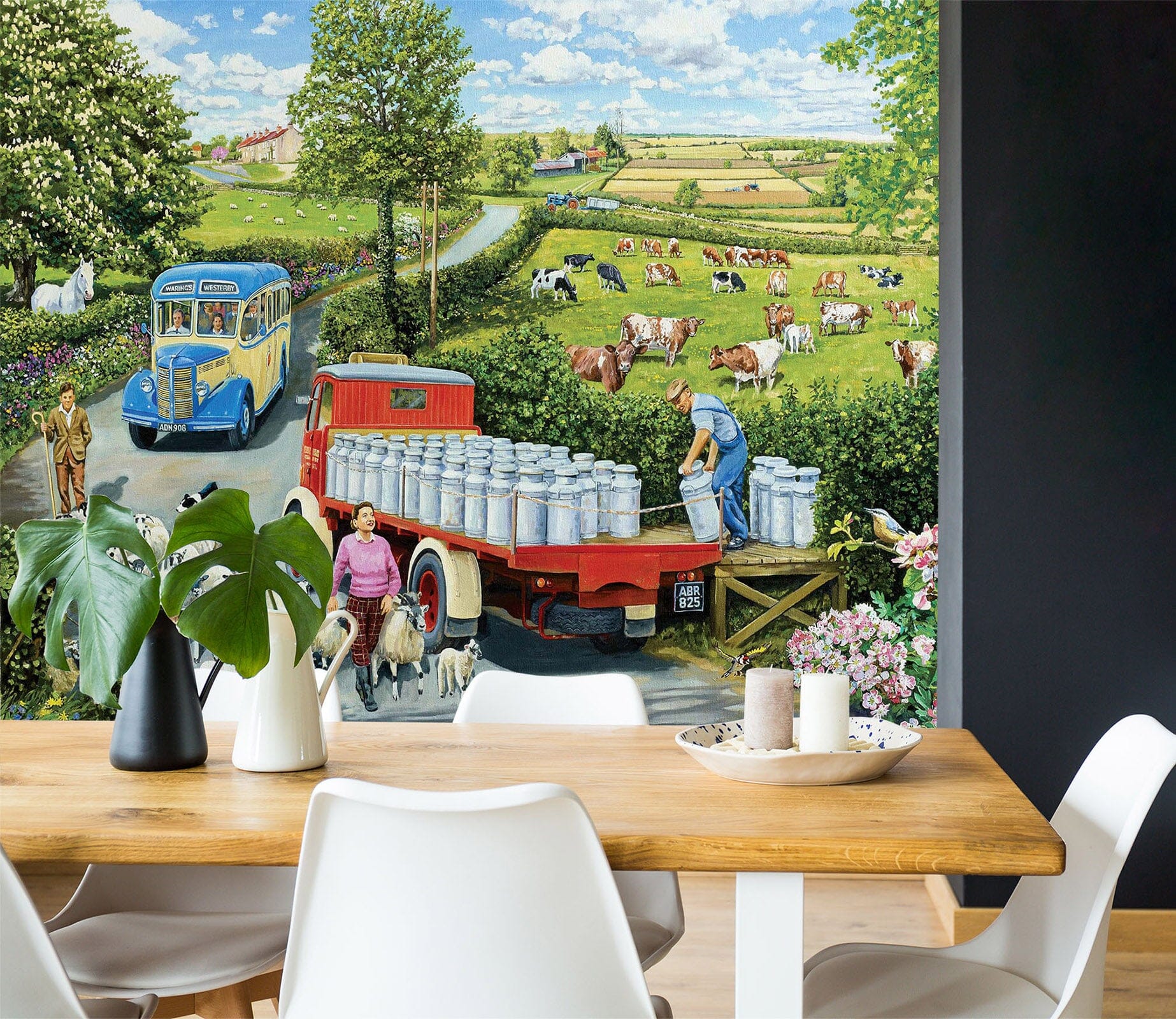 3D The Country Bus 1058 Trevor Mitchell Wall Mural Wall Murals Wallpaper AJ Wallpaper 2 