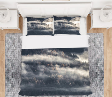3D Mountain Clouds 19147 Bed Pillowcases Quilt