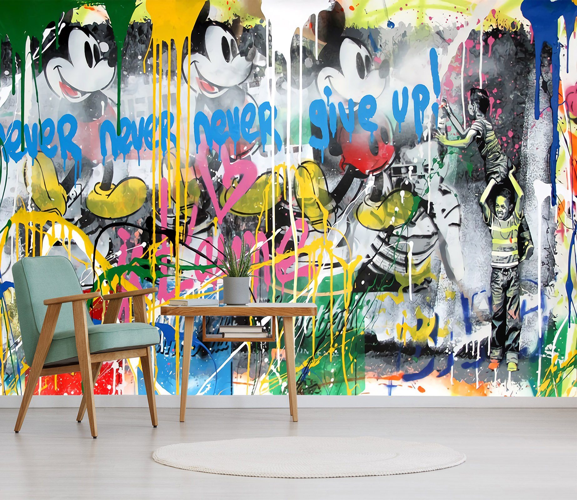 3D Child Graffiti Wall 5 Wallpaper AJ Wallpaper 2 