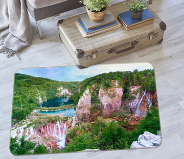 3D Mountains Rivers 27129 Non Slip Rug Mat