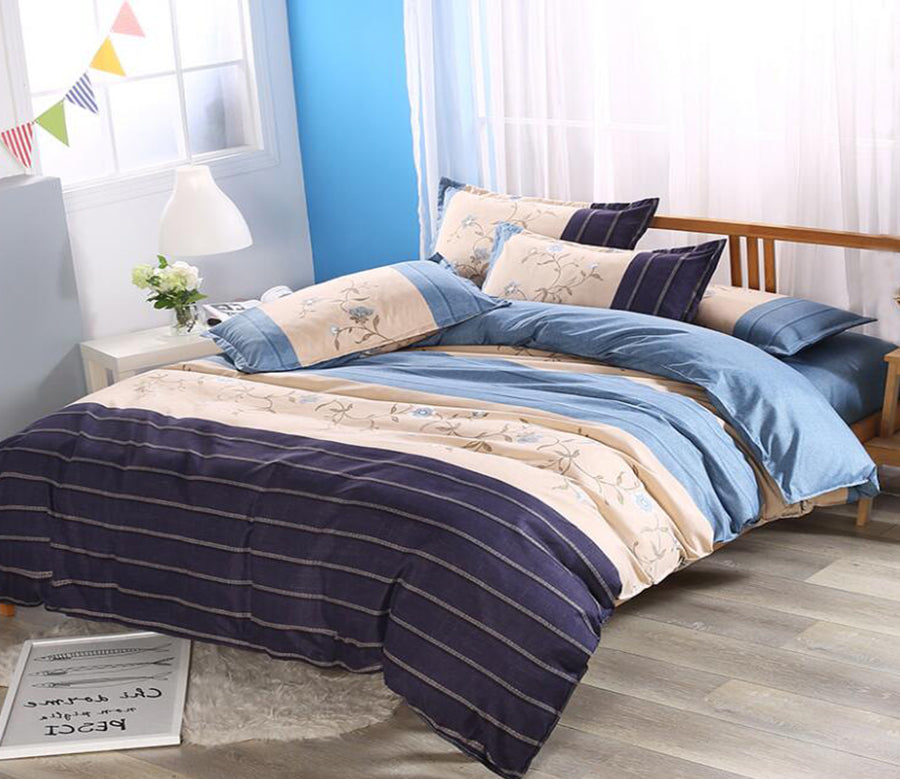 3D Blue Color 1135 Bed Pillowcases Quilt