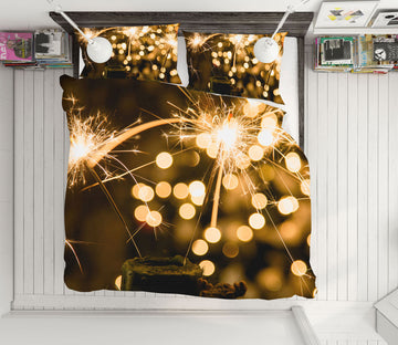 3D Firework Light 14019 Bed Pillowcases Quilt