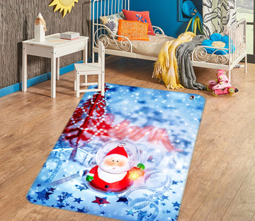 3D Santa Doll 55034 Christmas Non Slip Rug Mat Xmas