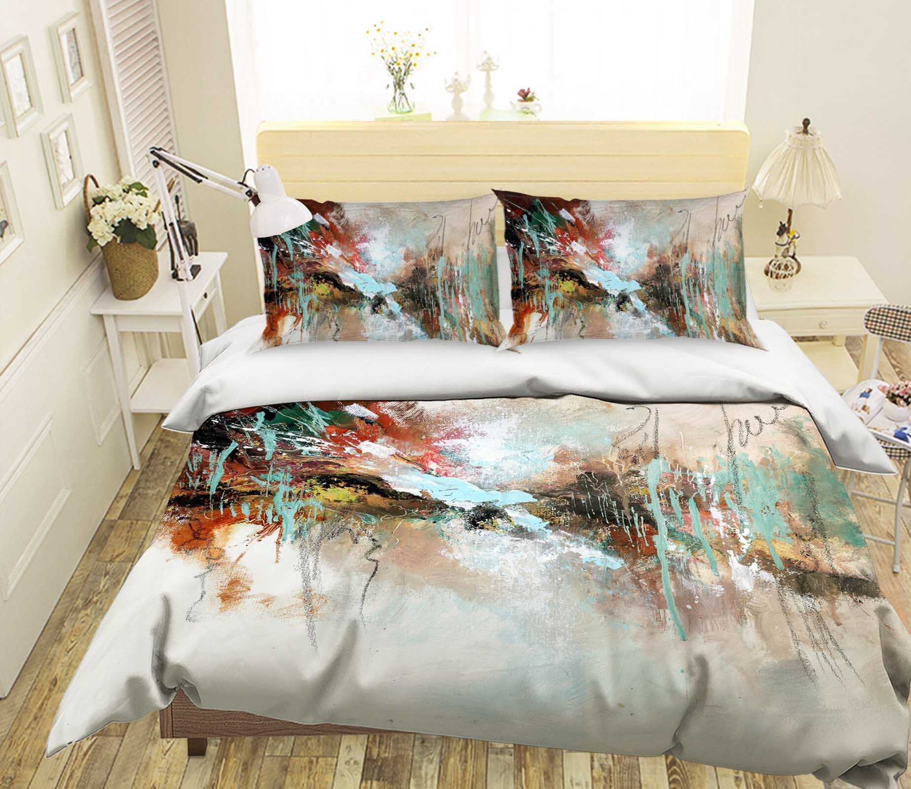 3D Color Graffiti 2008 Anne Farrall Doyle Bedding Bed Pillowcases Quilt Quiet Covers AJ Creativity Home 