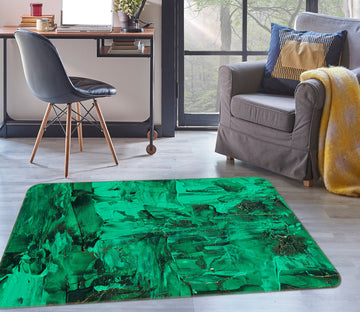 3D Green Pattern 27122 Non Slip Rug Mat