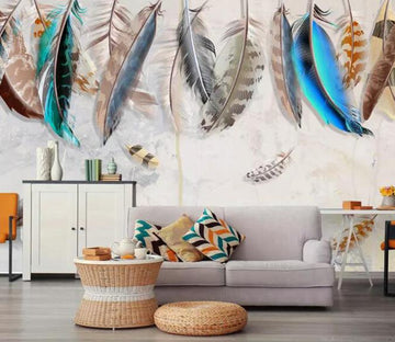 3D Colored Feather 346 Wall Murals Wallpaper AJ Wallpaper 2 