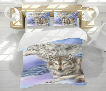 3D Snow Wolf 5857 Kayomi Harai Bedding Bed Pillowcases Quilt Cover Duvet Cover