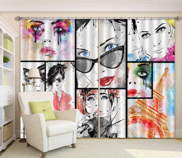 3D Fashion Girl 771 Curtains Drapes Wallpaper AJ Wallpaper 