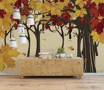 3D Colored Leaves 005 Wall Murals Wallpaper AJ Wallpaper 2 