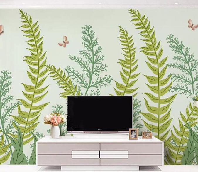 3D Green Plant 096 Wall Murals Wallpaper AJ Wallpaper 2 