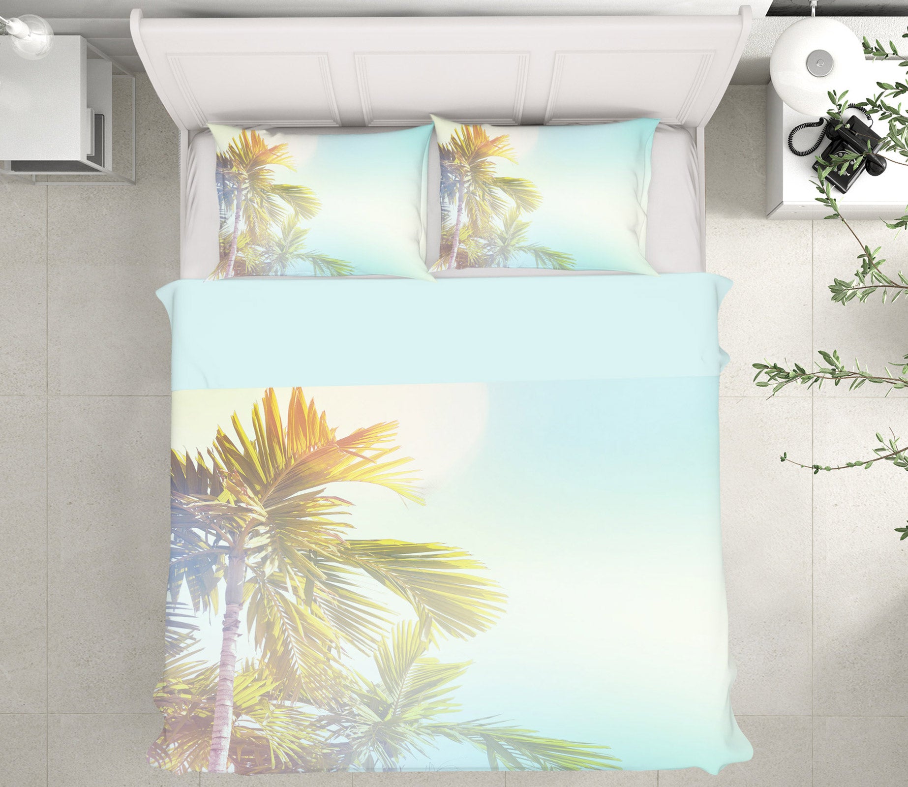 3D Coconut Tree 14160 Bed Pillowcases Quilt