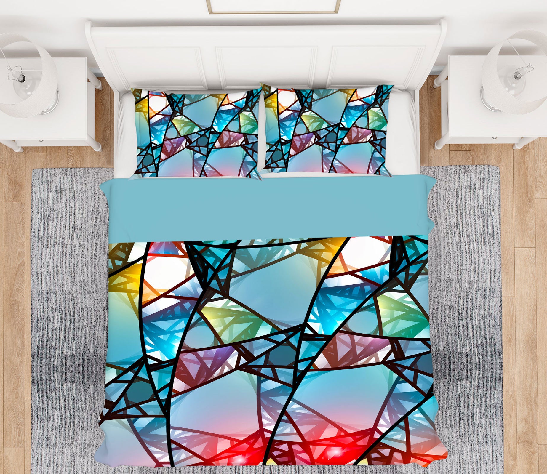 3D Color Block 14009 Bed Pillowcases Quilt