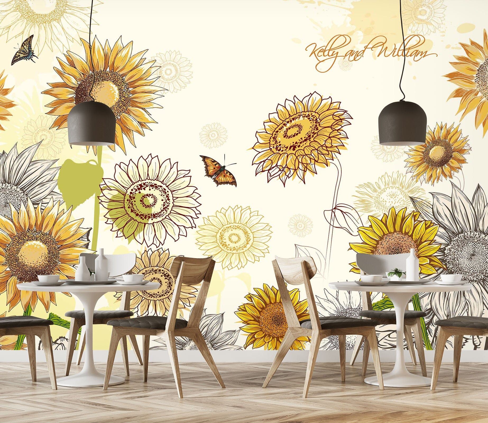 3D Beautiful Sunflower 2043 Wall Murals Wallpaper AJ Wallpaper 2 