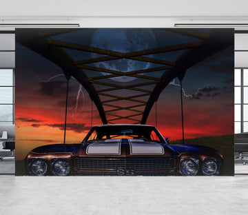 3D Bridge Car 948 Vehicle Wall Murals Wallpaper AJ Wallpaper 2 
