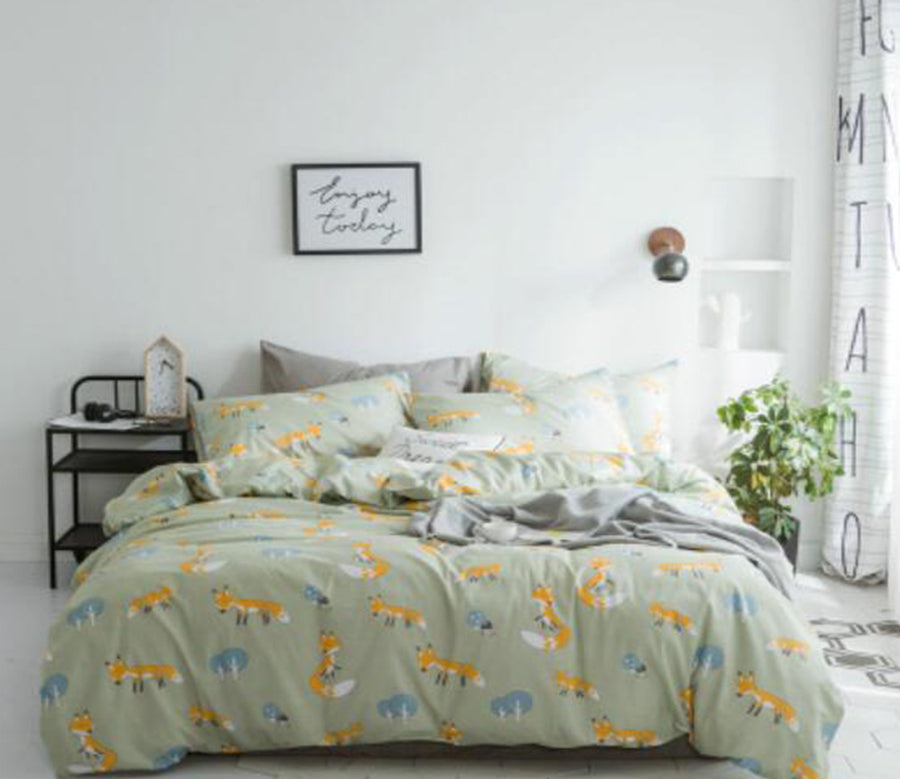 3D Fox Pattern 20321 Bed Pillowcases Quilt