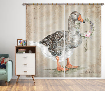 3D Goose With Wreath 2171 Debi Coules Curtain Curtains Drapes