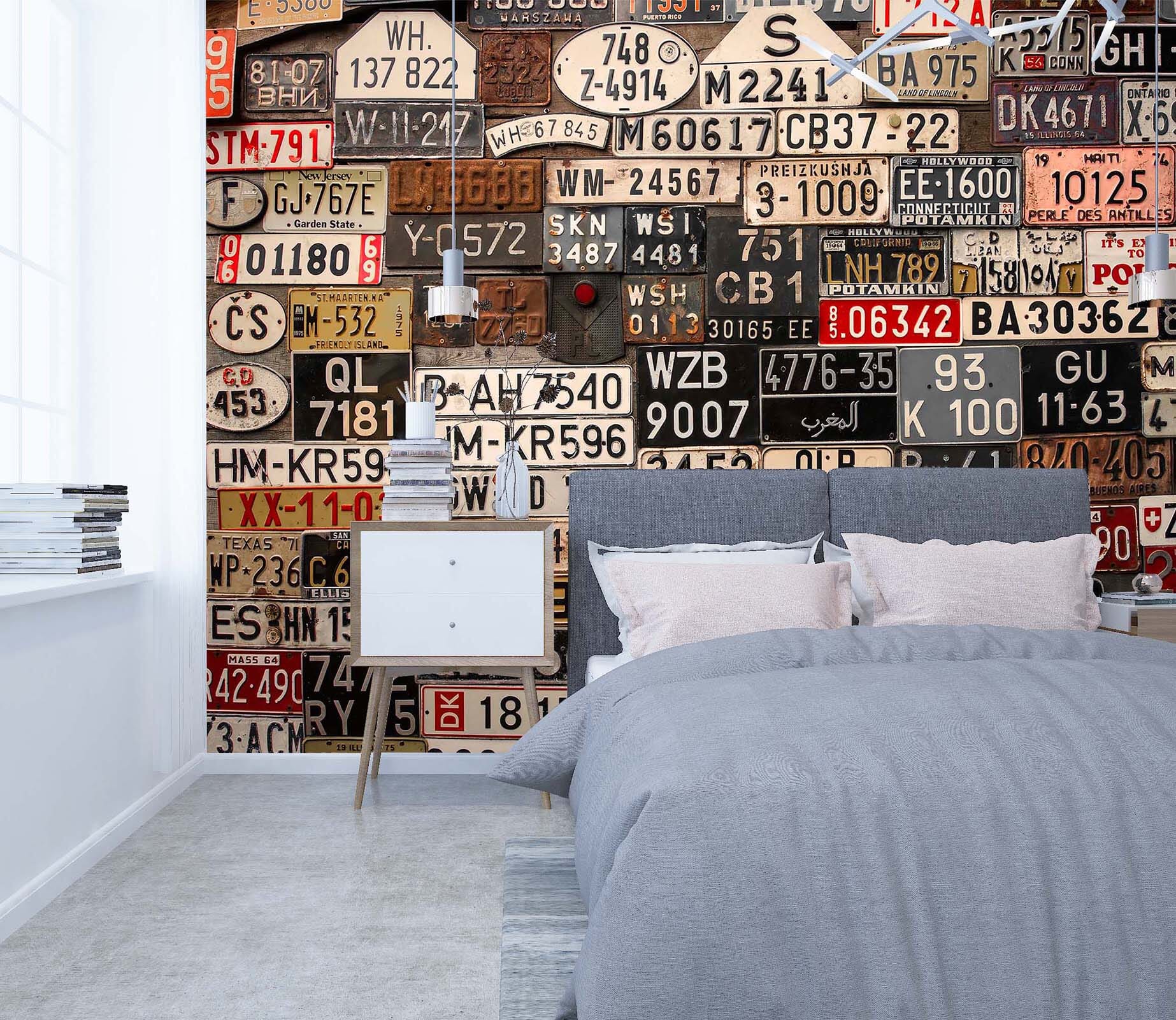 3D License Plate 041 Wall Murals Wallpaper AJ Wallpaper 2 