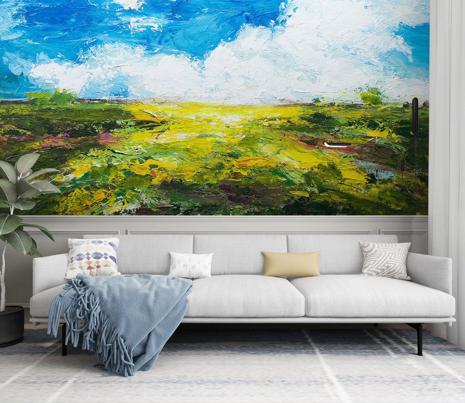 3D Blue Sky Grassland 232 Allan P. Friedlander Wall Mural Wall Murals Wallpaper AJ Wallpaper 2 