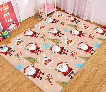 3D Santa Claus 55106 Christmas Non Slip Rug Mat Xmas