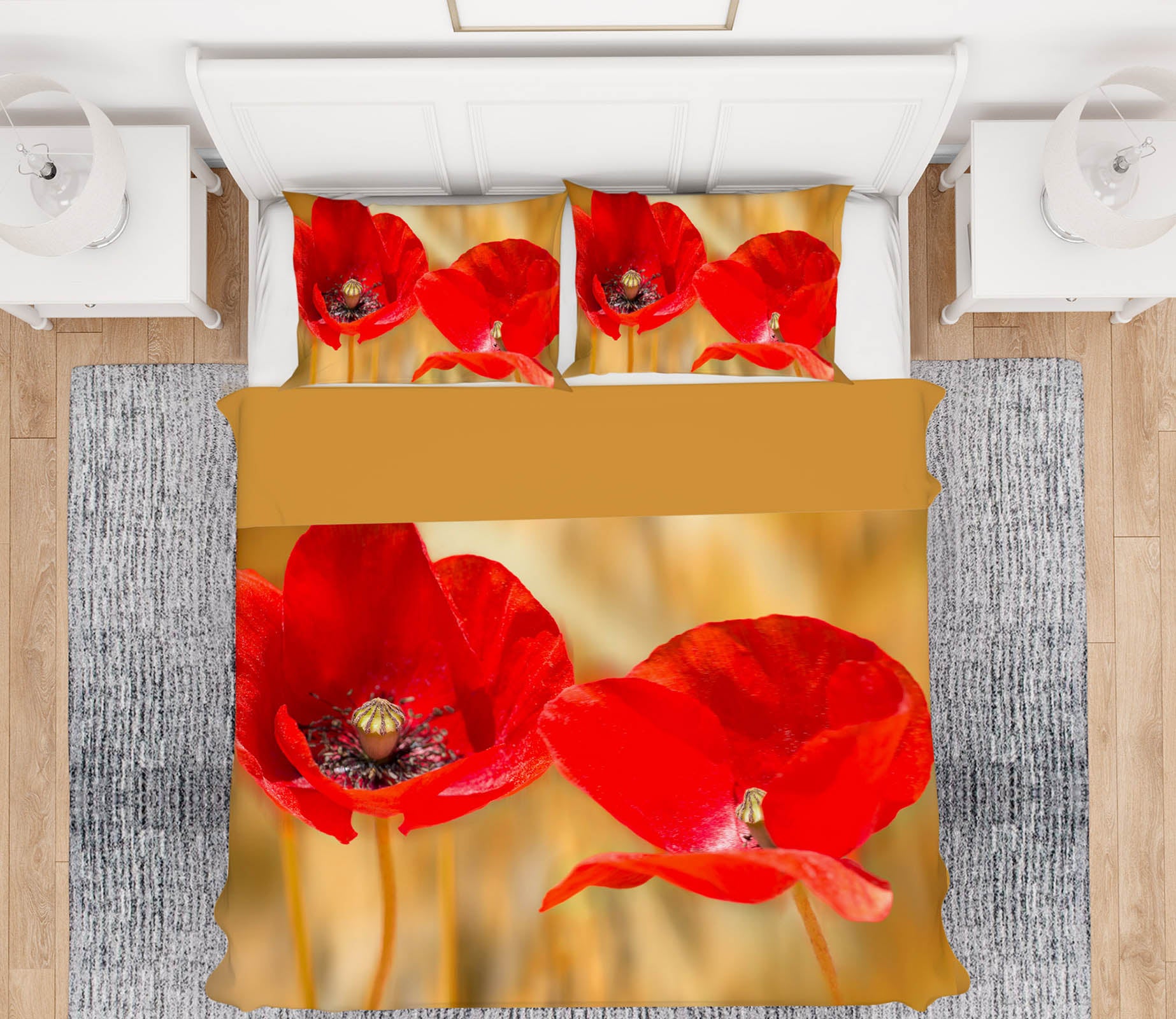 3D Twins Poppies 163 Marco Carmassi Bedding Bed Pillowcases Quilt