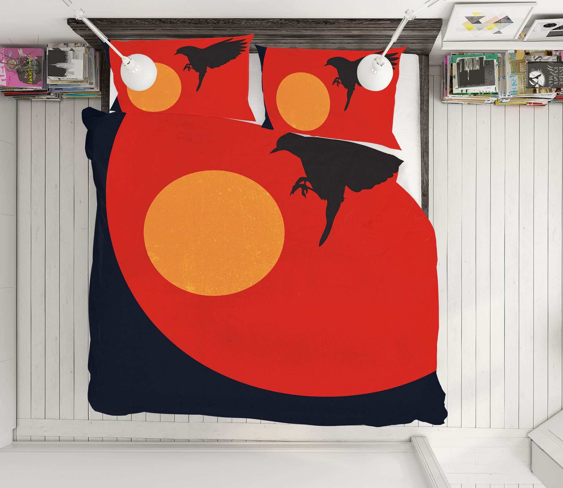 3D Magpie Pattern 229 Boris Draschoff Bedding Bed Pillowcases Quilt