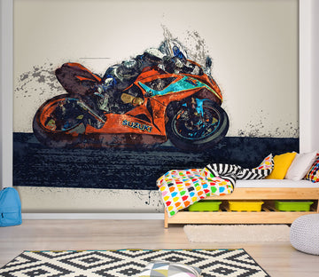 3D Painted Racing 186 Vehicle Wall Murals