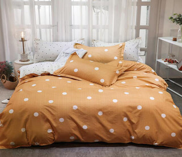 3D Orange Wave Dots 12073 Bed Pillowcases Quilt