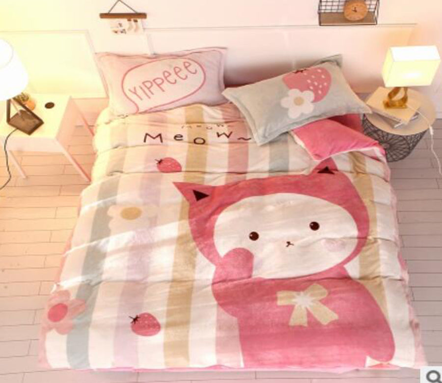 3D Cartoon Doll 18035 Bed Pillowcases Quilt