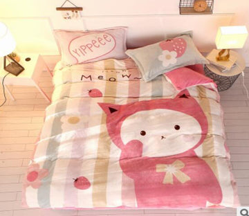 3D Cartoon Doll 18035 Bed Pillowcases Quilt