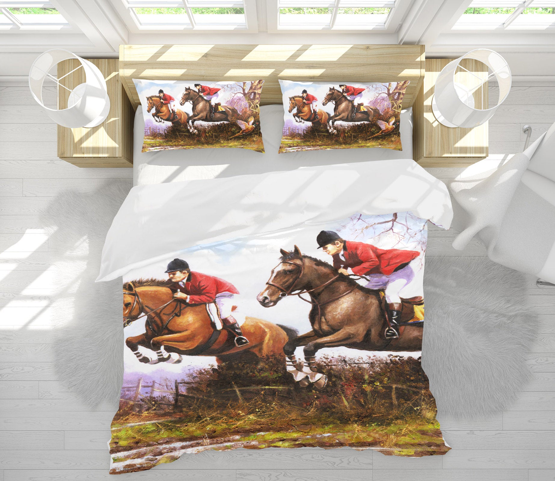3D Horse Riding 12506 Kevin Walsh Bedding Bed Pillowcases Quilt