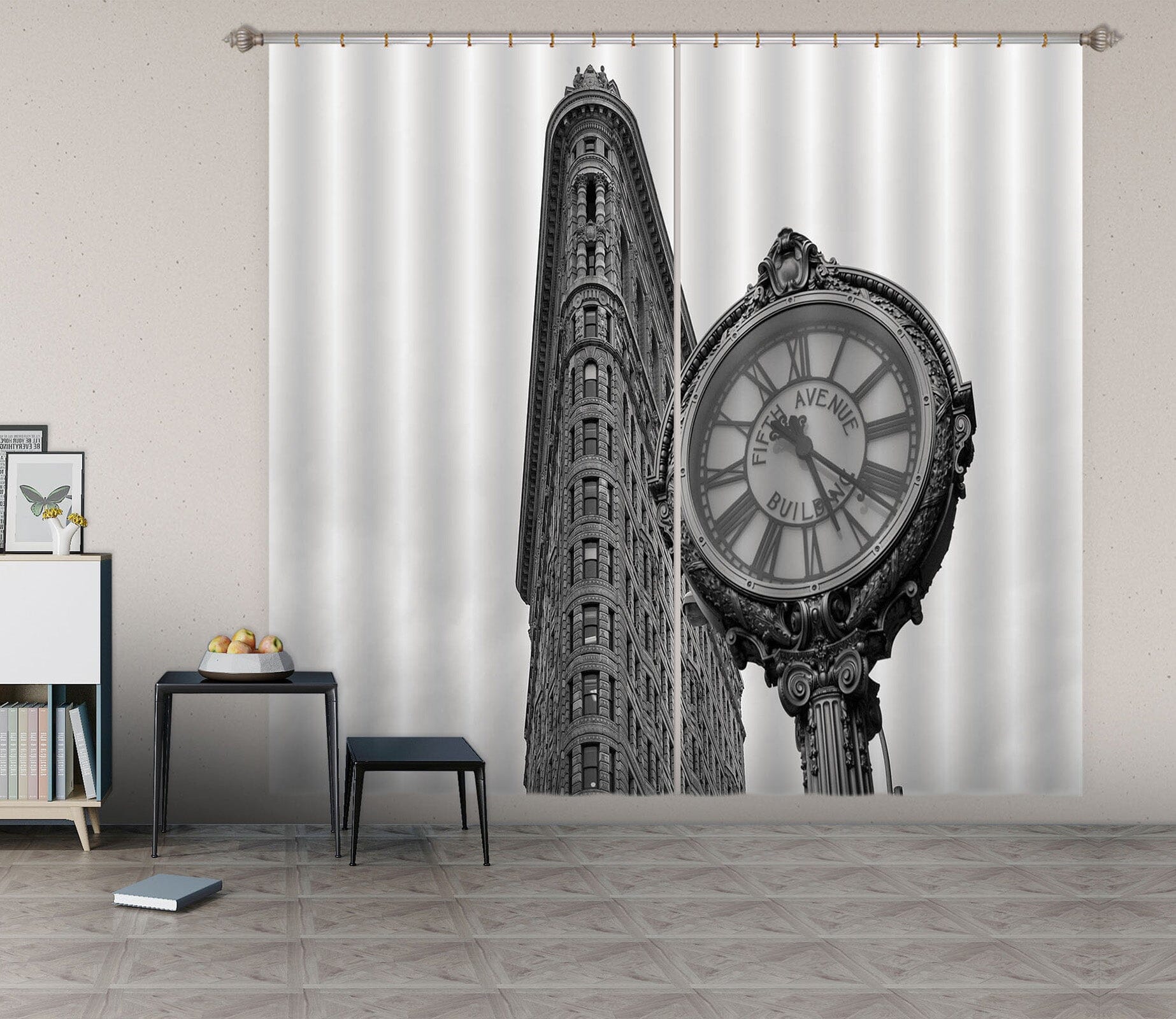 3D Grey Clock 194 Marco Carmassi Curtain Curtains Drapes Curtains AJ Creativity Home 