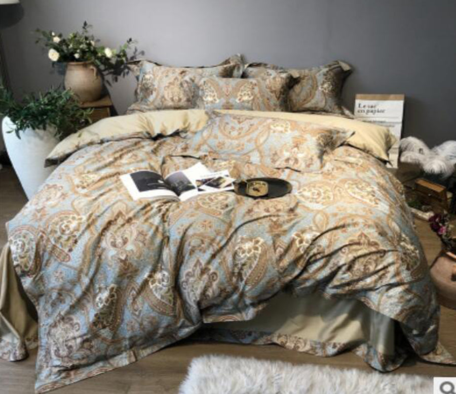 3D Gray Dark Flower 40035 Bed Pillowcases Quilt