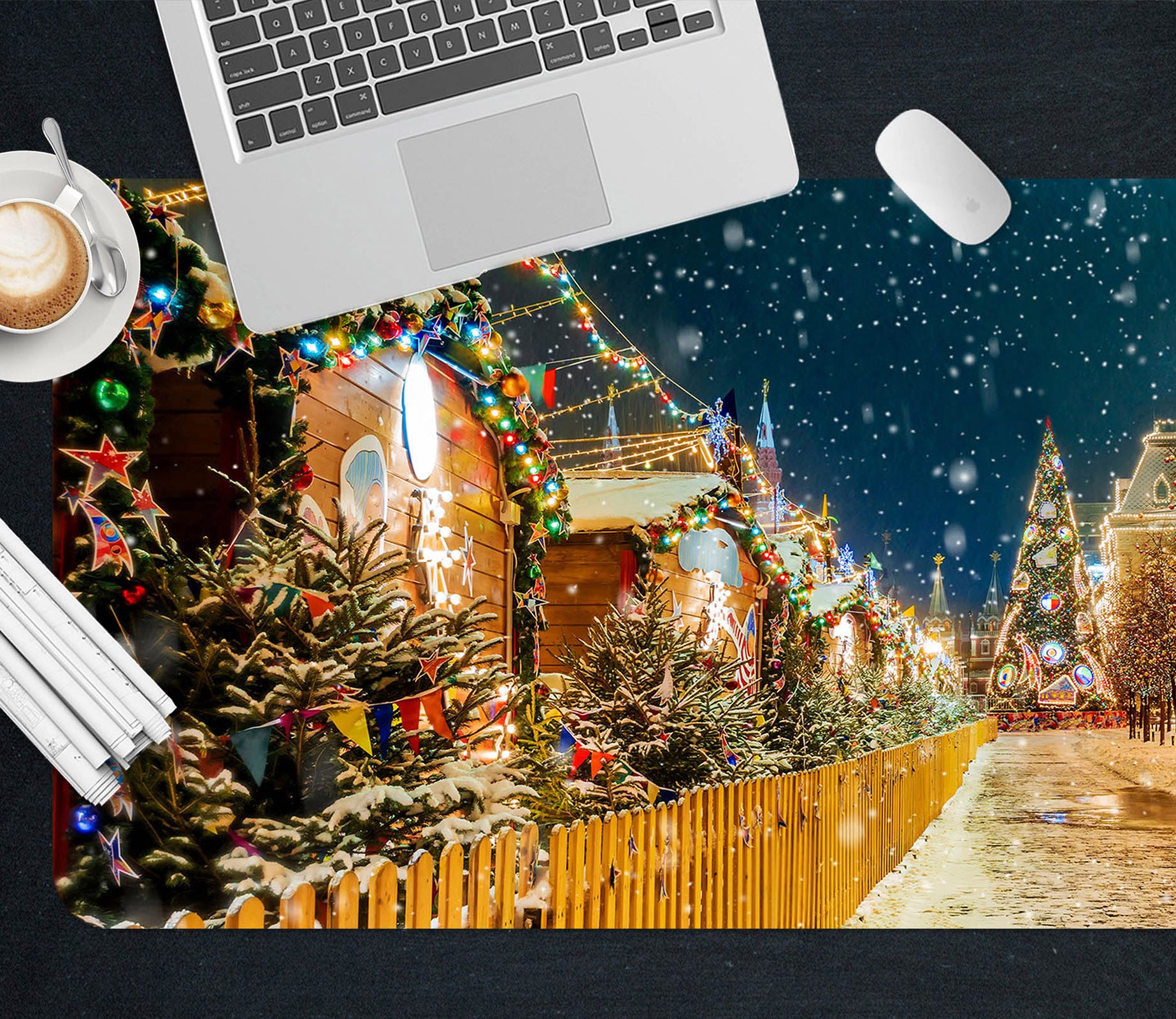 3D Light Street 51214 Christmas Desk Mat Xmas