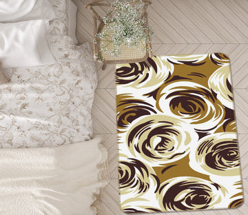 3D Pattern Flower 32125 Non Slip Rug Mat