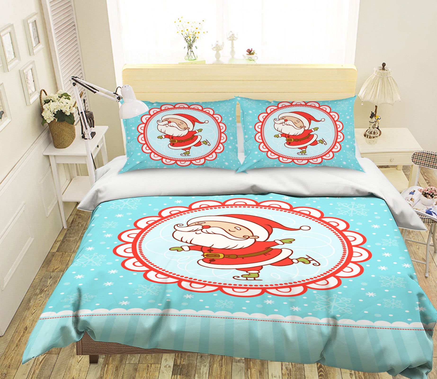 3D Santa Claus 45032 Christmas Quilt Duvet Cover Xmas Bed Pillowcases