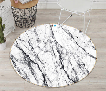 3D Black Ink Line 126 Round Non Slip Rug Mat Mat AJ Creativity Home 