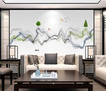 3D Small Green Tree 1719 Wall Murals Wallpaper AJ Wallpaper 2 