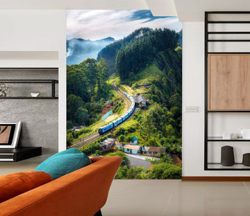 3D Forest Train 440 Vehicle Wall Murals