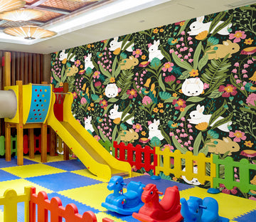 3D Flowers White Rabbit 1427 Indoor Play Centres Wall Murals